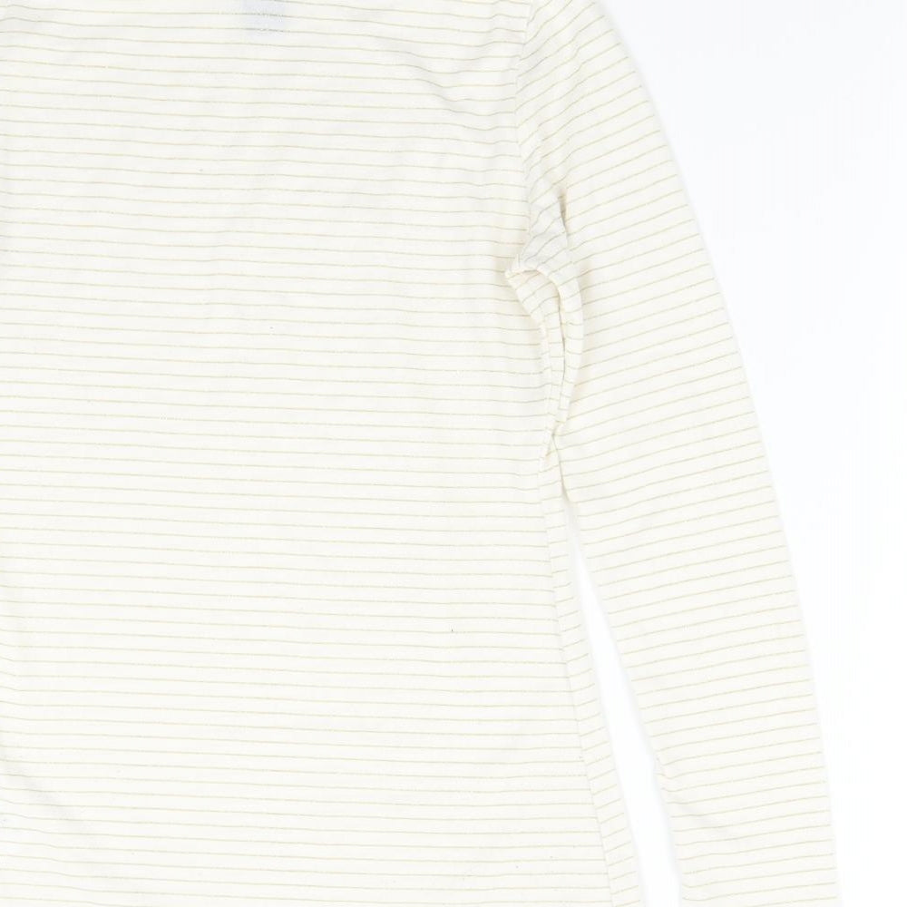 Womens UK Size S H&M Beige Basic T-Shirt
