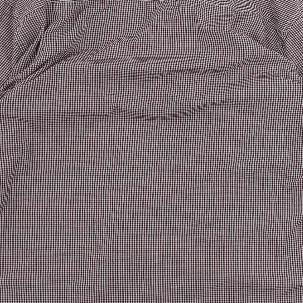 Primark Mens Red Check Button-Up Size L