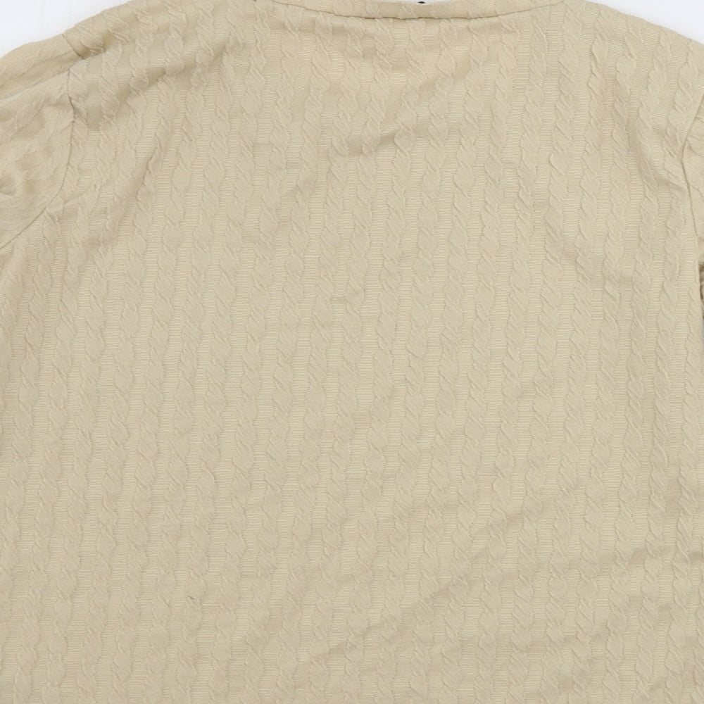 Womens UK Size 14 George Beige Basic T-Shirt
