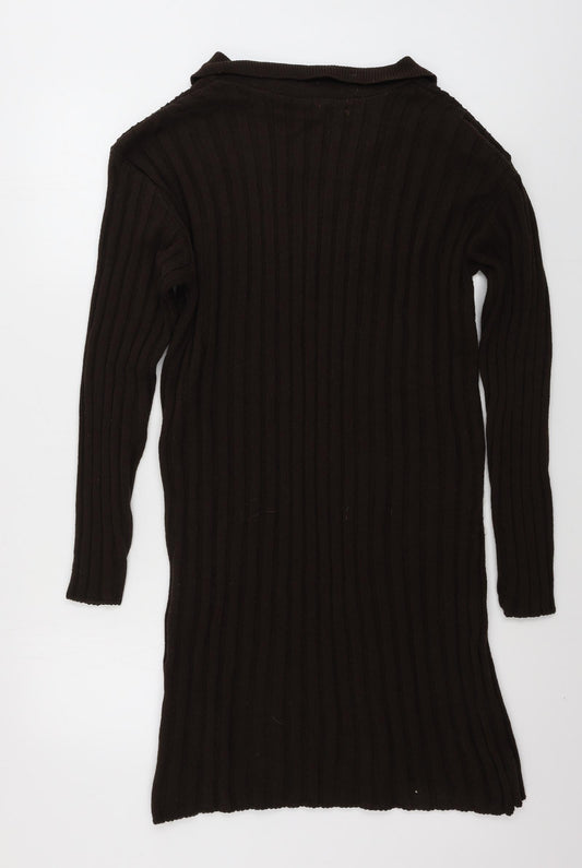 Boohoo Womens Brown A-Line Size 10