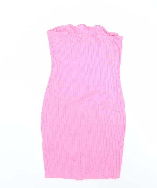 SheIn Womens Pink Striped Mini Size S