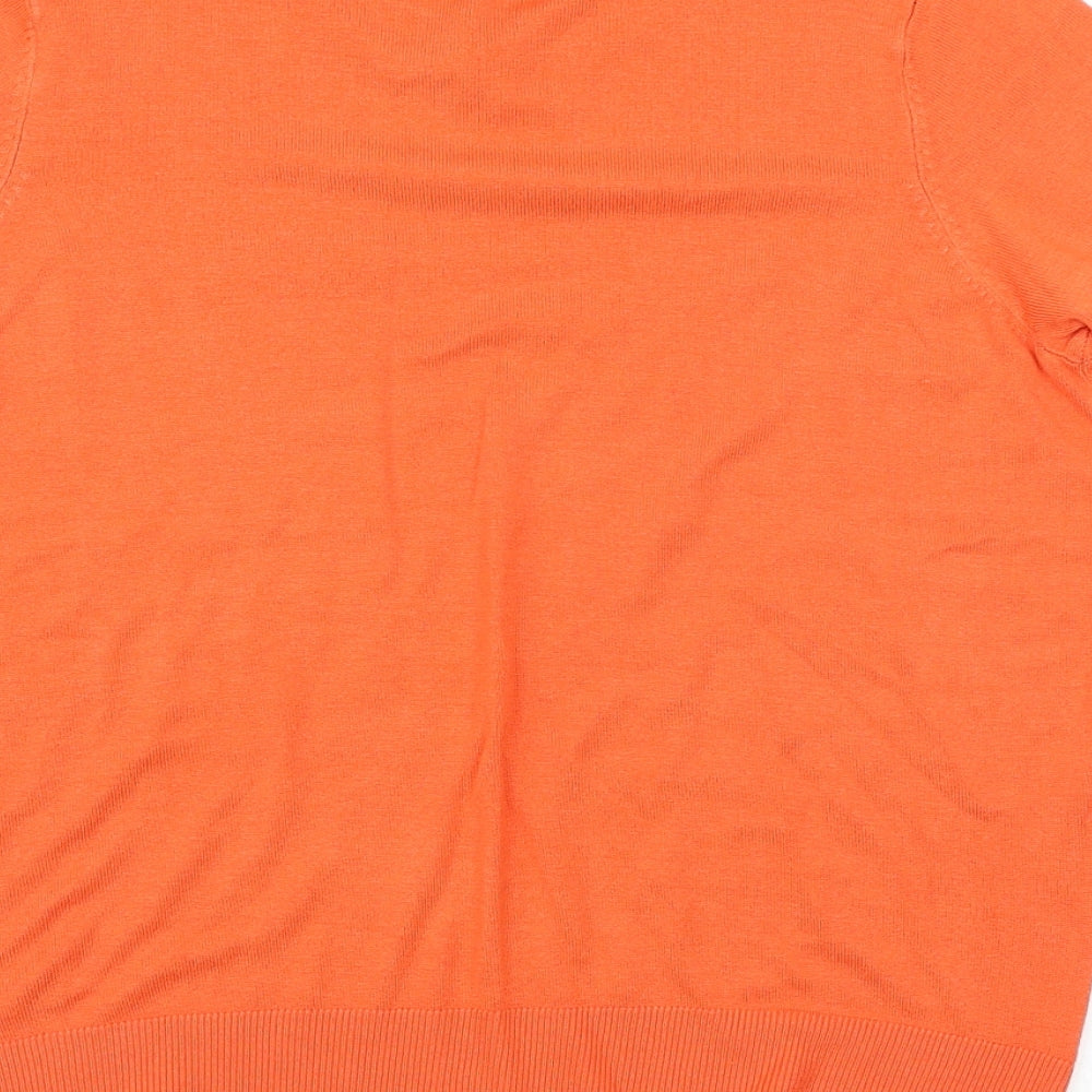 Womens UK Size 10 Preworn Orange Basic T-Shirt
