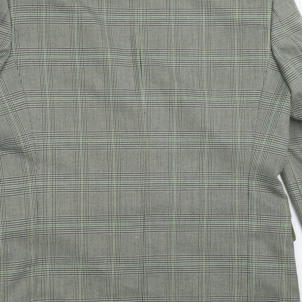 Brand and care label for Avenue men’s green jacket blazer, size 38