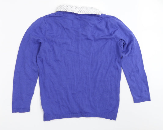 Womens UK Size 12 Bonmarché Blue Pullover Jumper