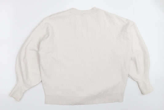 Womens UK Size S H&M White Pullover Jumper
