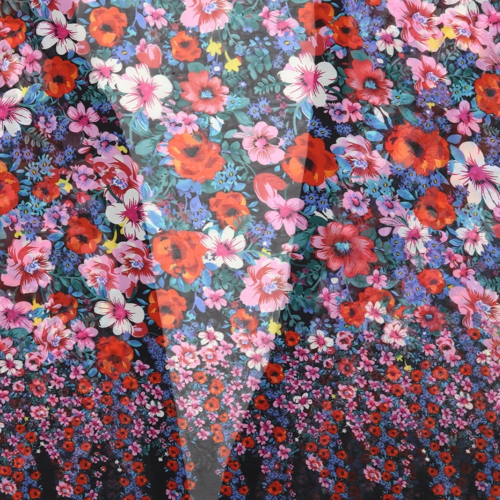 Primark Womens Black Floral Cardigan Jumper Size M