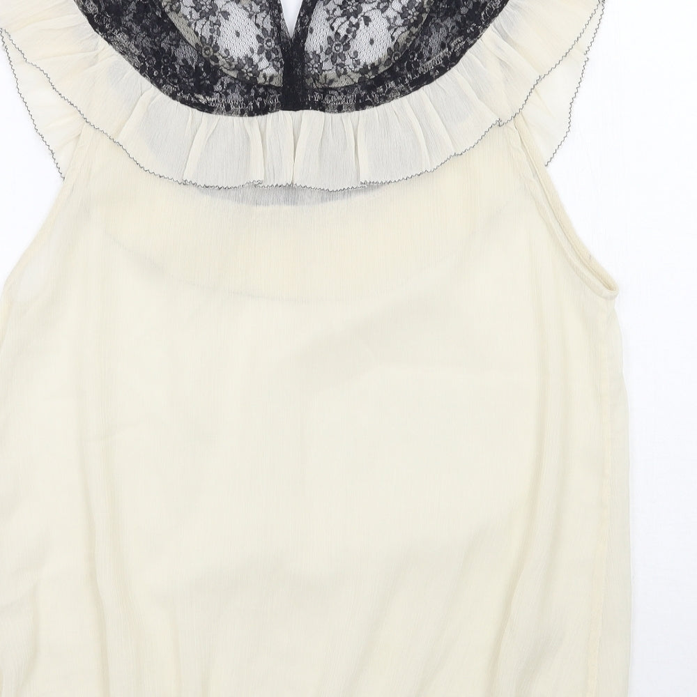 F&F Womens Ivory Floral Basic Blouse Size 12