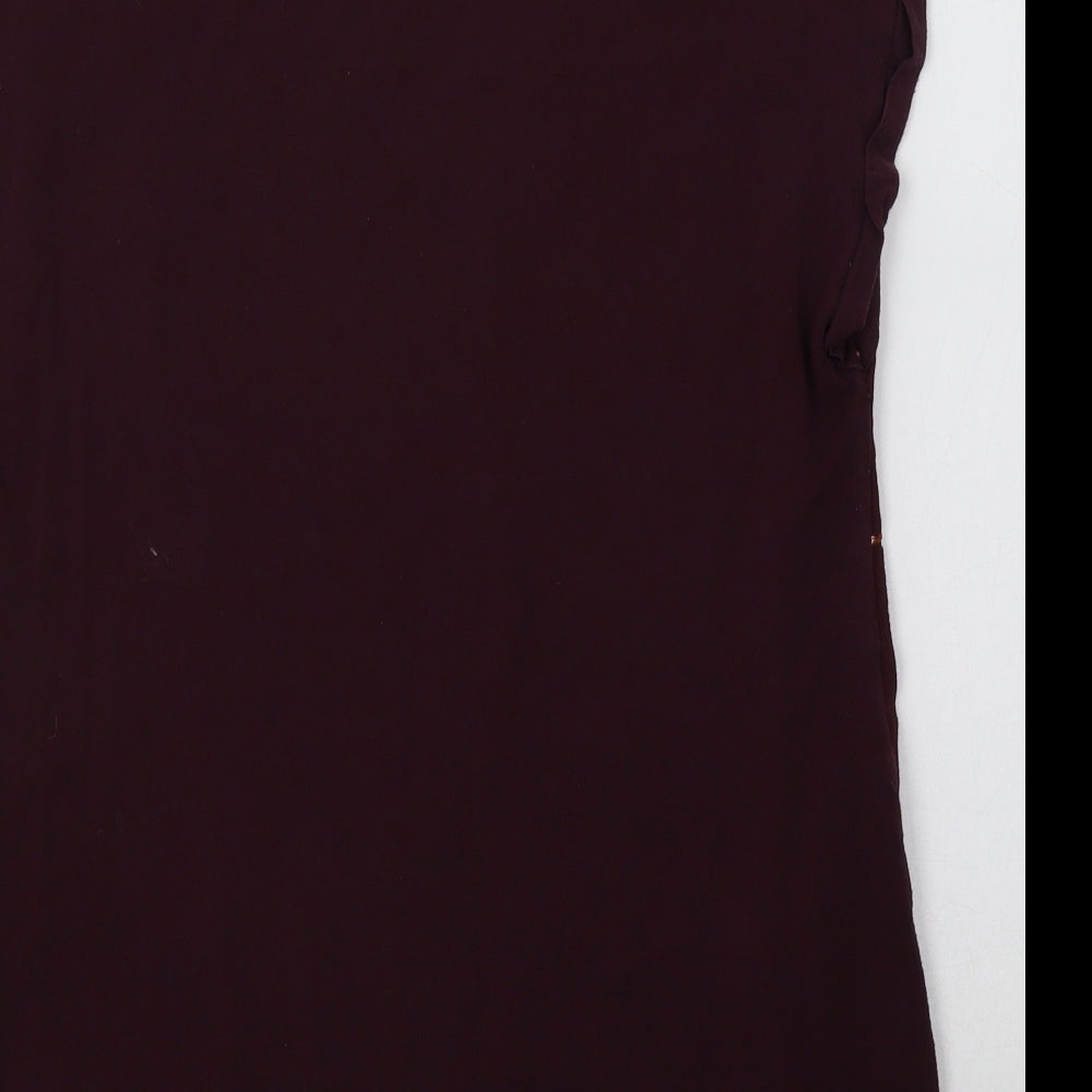 F&F Womens Purple Floral Basic Blouse Size 10