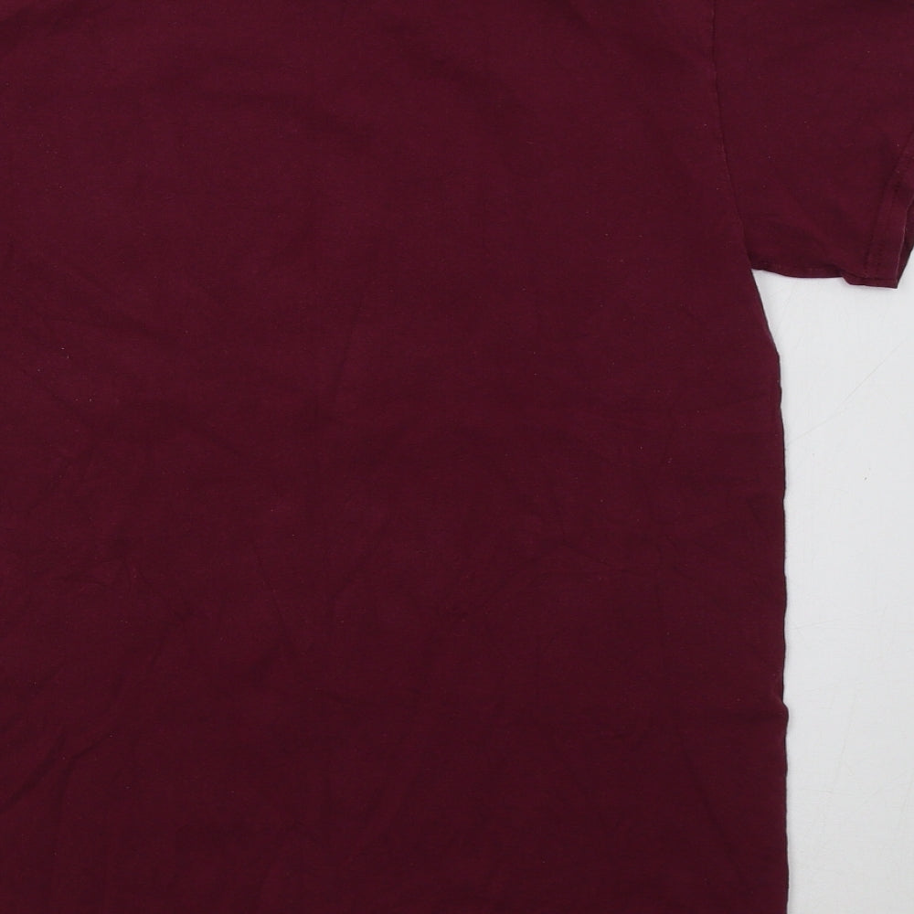 Womens UK Size S Gildan Purple Basic T-Shirt