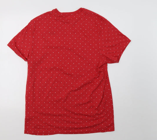 Primark Mens Red Geometric   T-Shirt Size XL