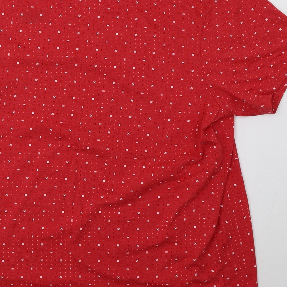 Primark Mens Red Geometric   T-Shirt Size XL
