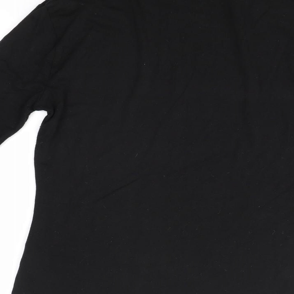 Womens UK Size 10 New Look Black Basic Blouse