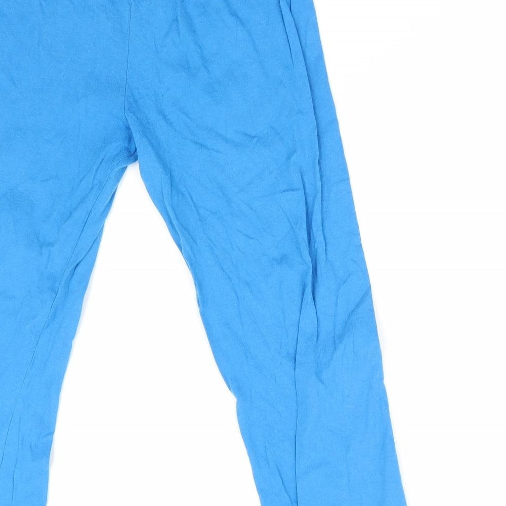Preworn Boys Blue Solid Pyjama Pants Size 9-10 Years - Spiderman