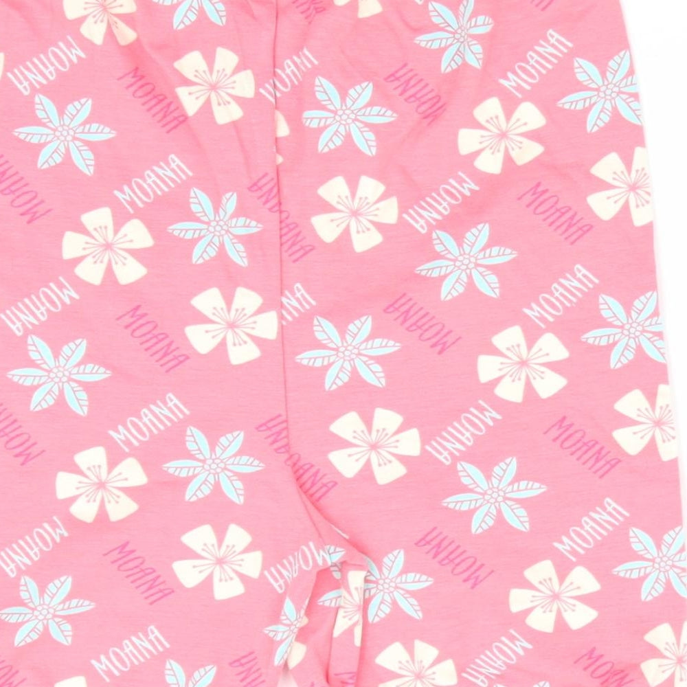 Character.Com Girls Pink Floral Pyjama Pants Size 12 Years - Blue Yellow Flowers