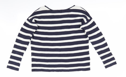 Gap Womens Blue Striped Pullover Jumper Size L - Blue and white stripe