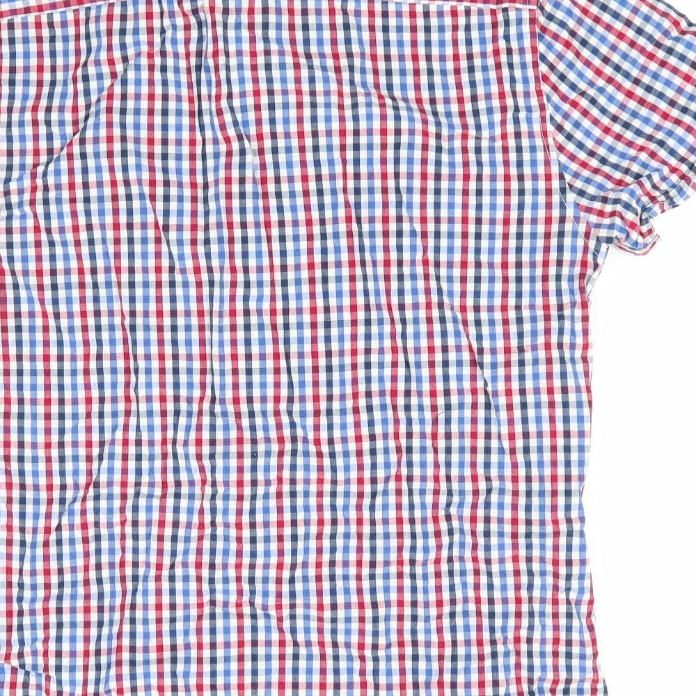 Mens UK Size M Florence and Fred Blue Button-Up Short Sleeve Casual Shirt