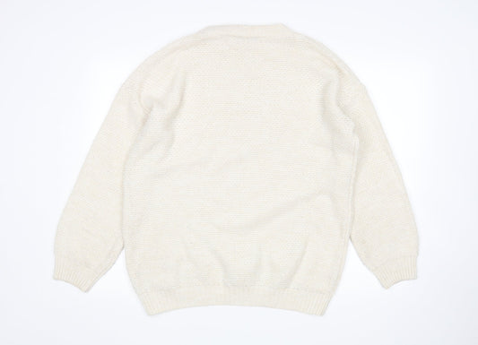Womens UK Size M George Beige Pullover Jumper