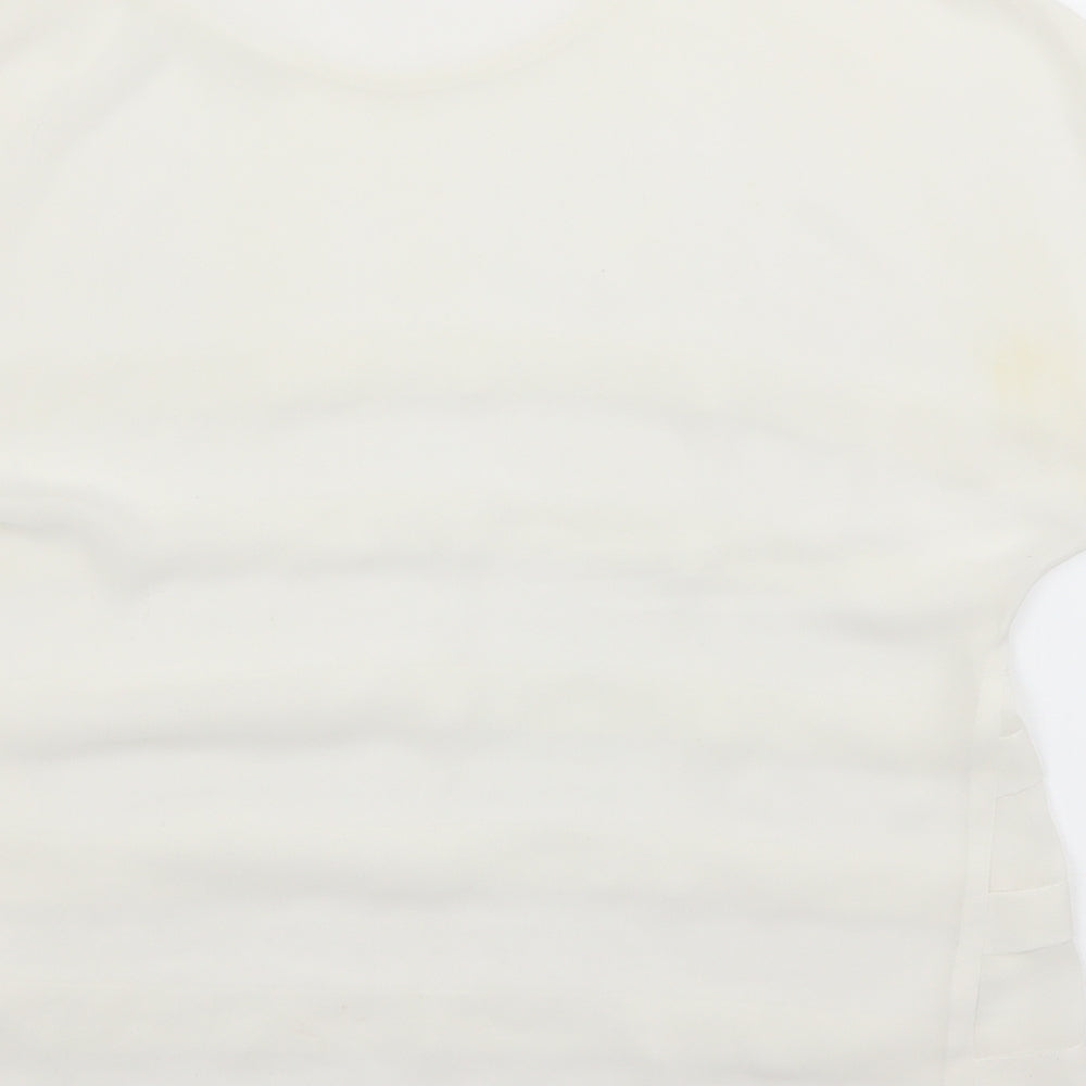 Womens UK Size 10 Internacionale White Basic Blouse