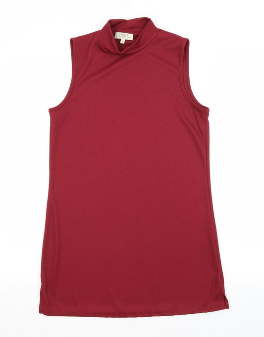 Womens UK Size 8 Papaya Red Basic Blouse