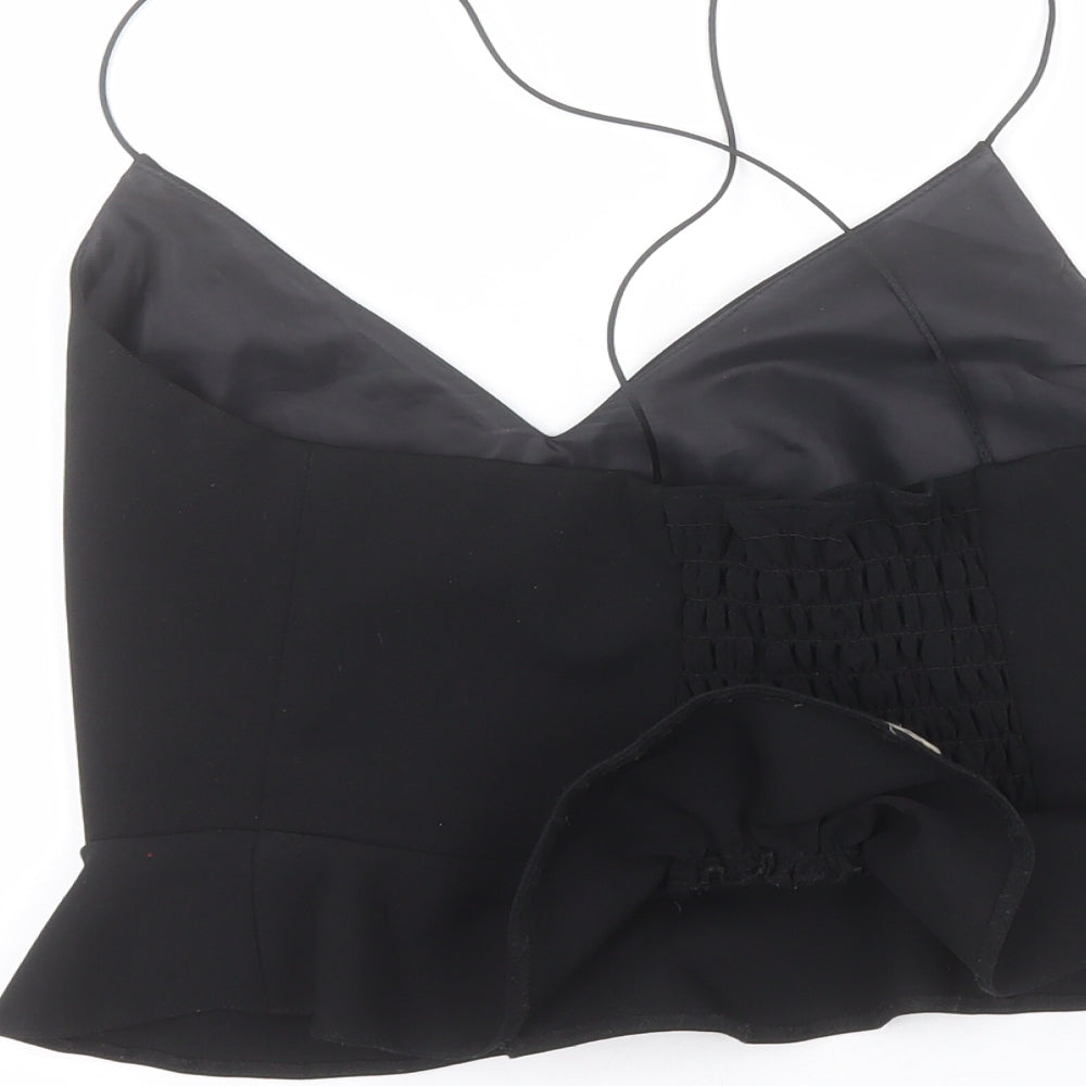 Womens UK Size 10 River Island Black Basic Blouse