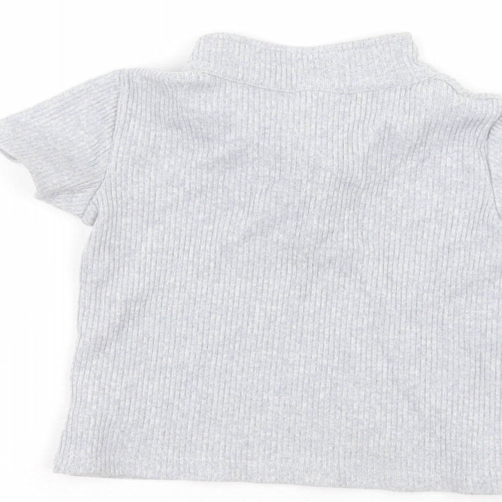 Brand and care label for Matalan Baby Grey Basic T-Shirt, size 18-24, Months