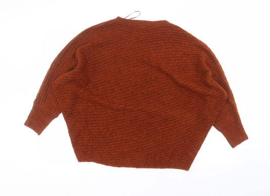 Womens UK Size 6 F&F Orange Pullover Jumper