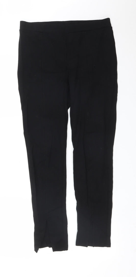 Womens UK Size L MNG Regular Fit Black Trousers