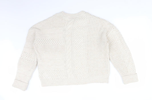 Womens UK Size M NEXT Beige Pullover Jumper