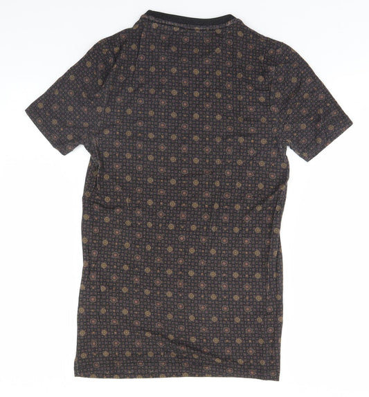 Womens UK Size XS River Island Brown Basic T-Shirt