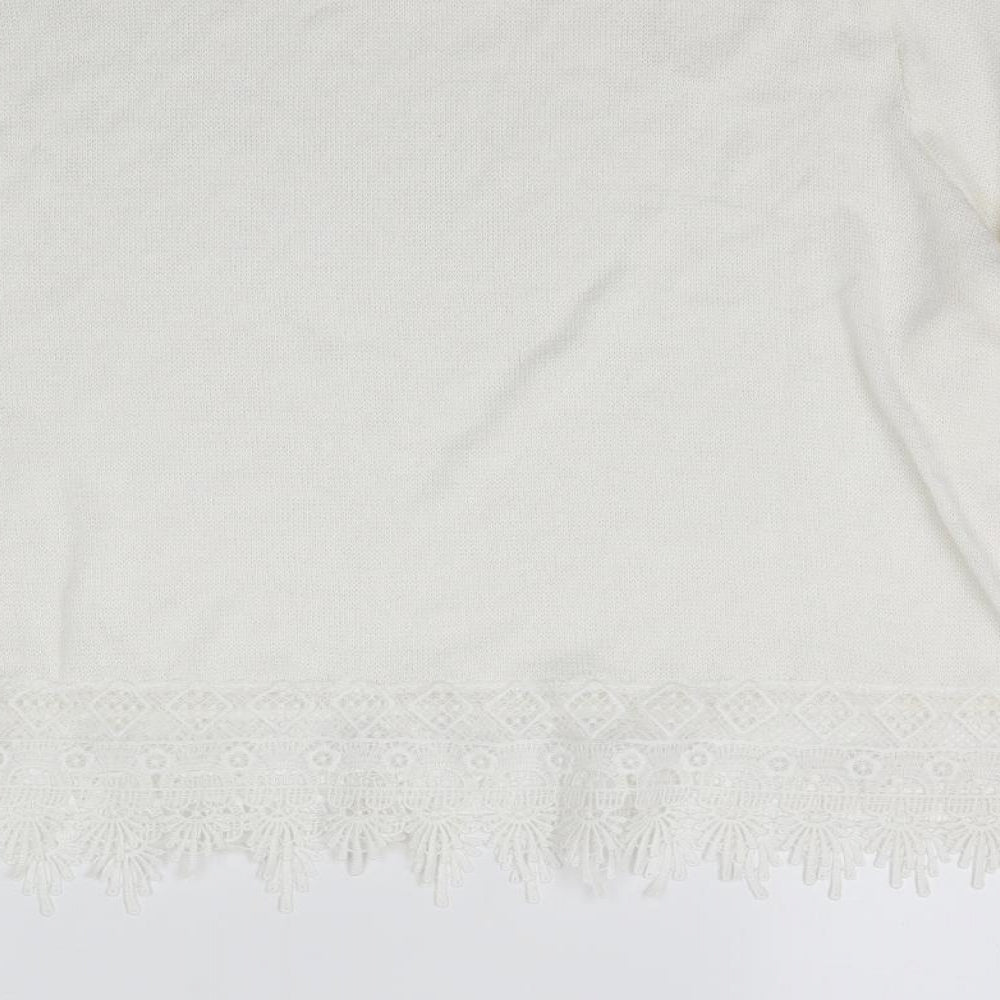 Womens UK Size L H&M White Pullover Jumper