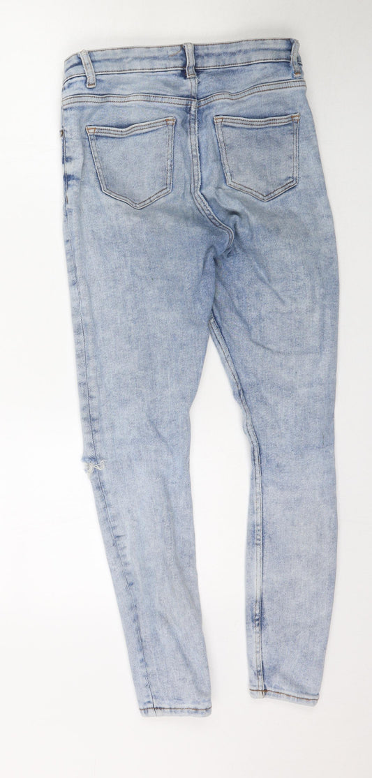 Denim Co. Womens Blue Denim Skinny Jeans Size 10 L27 in