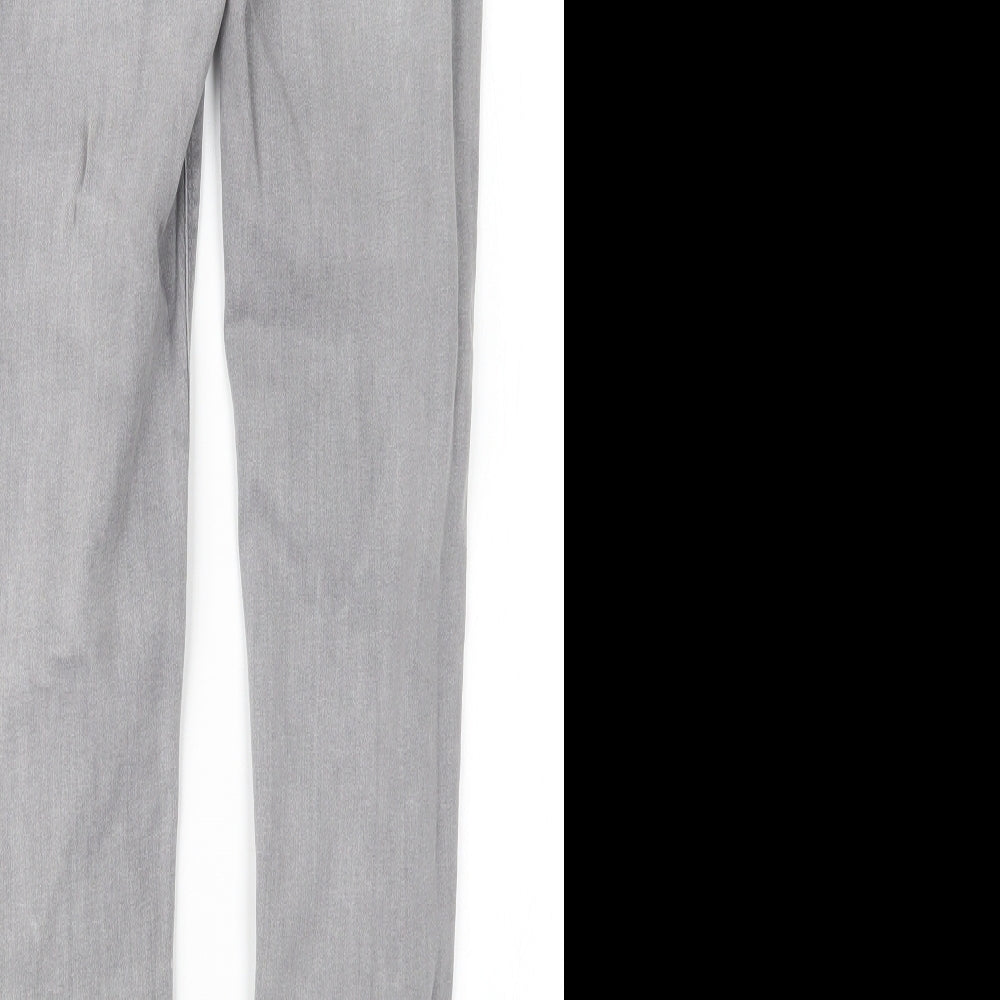 Brand and care label for Denim Co. women’s grey denim straight jeans, size UK 10, 31-inch leg