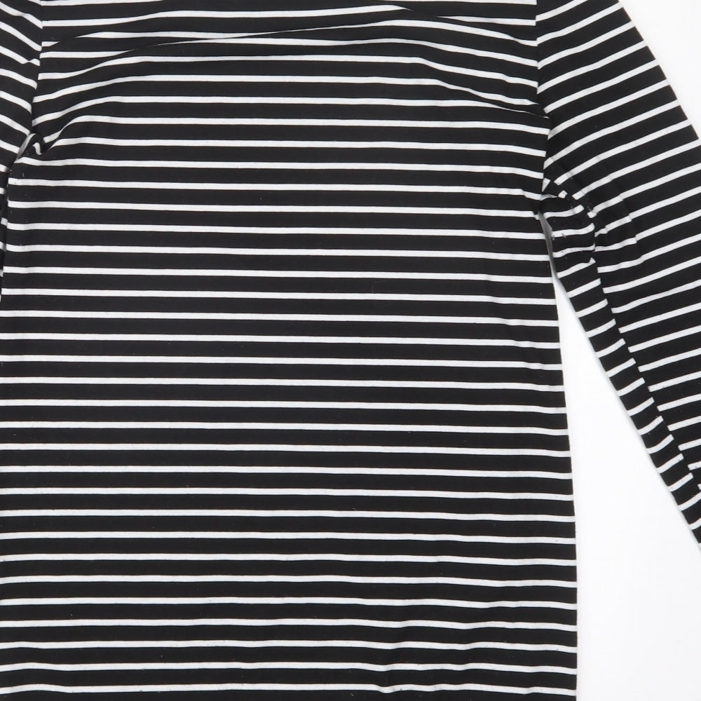Womens UK Size M Preworn Black Basic T-Shirt