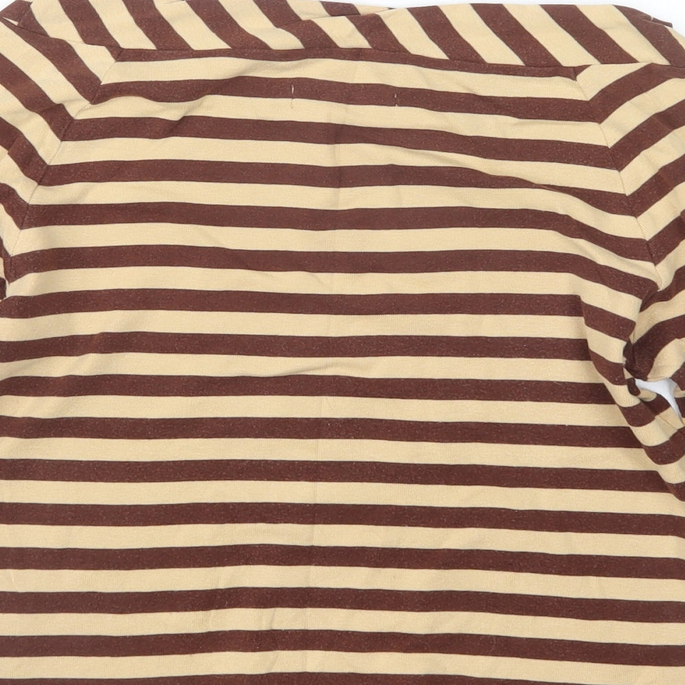 Womens UK Size 12 Emreco Beige Basic T-Shirt