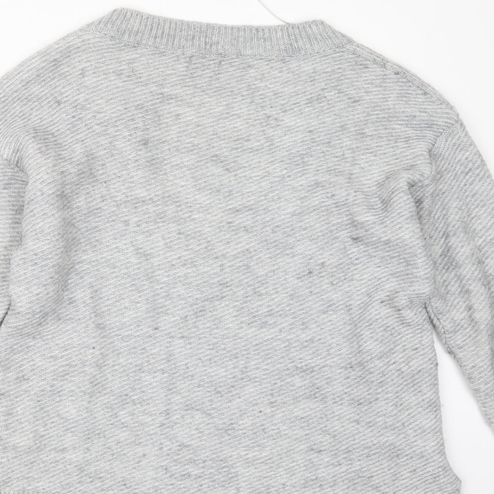 Womens UK Size S Zara Knit Grey Pullover Jumper