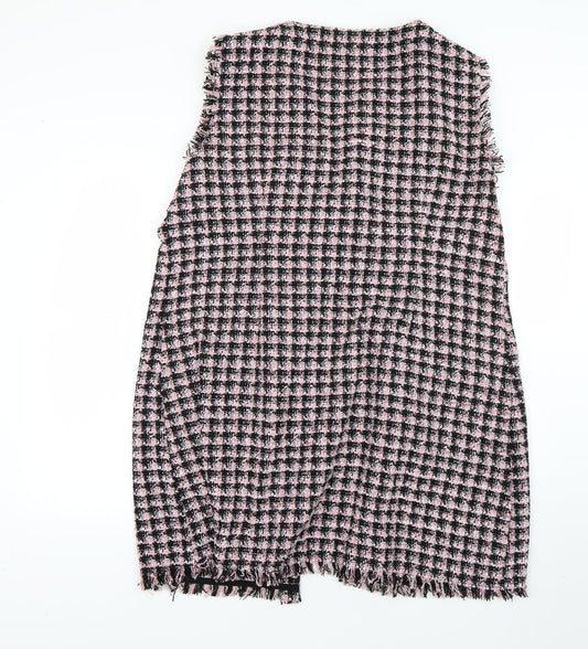 Primark Womens Multicoloured Check Overcoat Coat Size 18