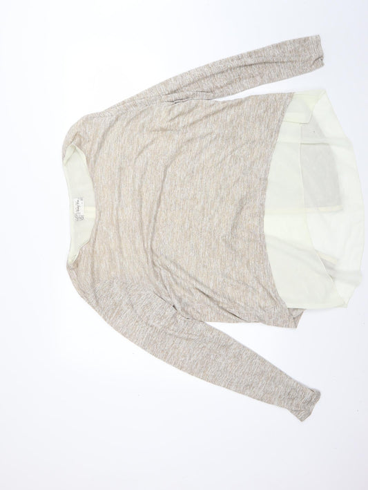 Additional front view of Voulez-Vous women’s beige jumper, size XL