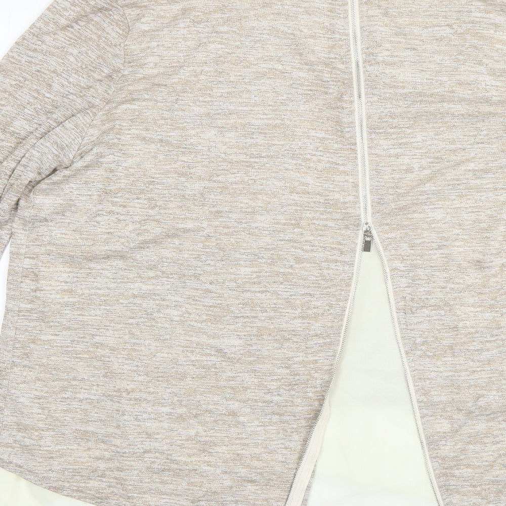 Brand and care label for Voulez-Vous women’s beige jumper, size XL