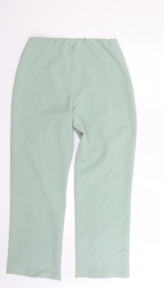 Womens UK Size 12 emma Regular Fit Green Trousers