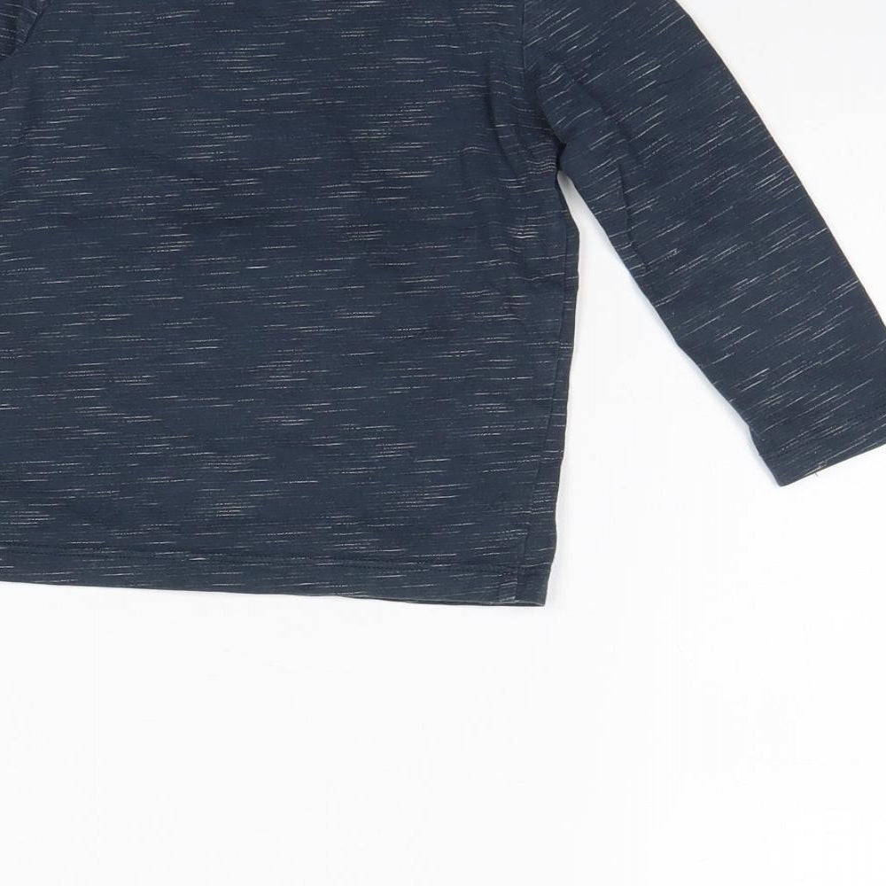Brand and care label for George boys’ blue herringbone basic t-shirt, size 2, years - paw patrol