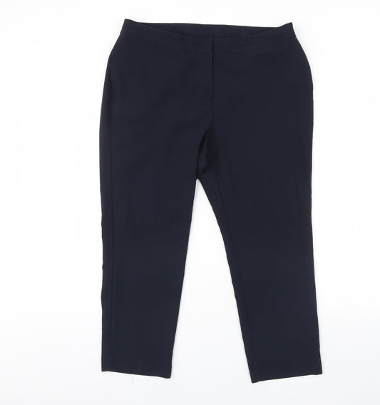 Womens UK Size 16 Bonmarche Regular Fit Dress Pants Blue Trousers