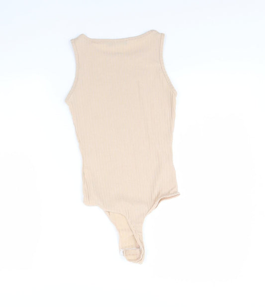 pretty little Thing Womens Beige   Bodysuit One-Piece Size 4
