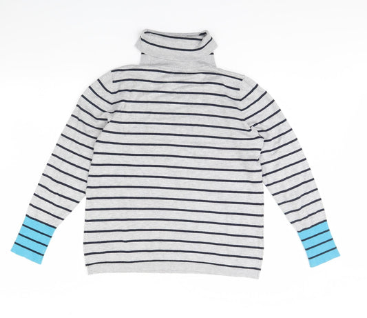 89th & Madison Womens Red Striped Pullover Jumper Size M