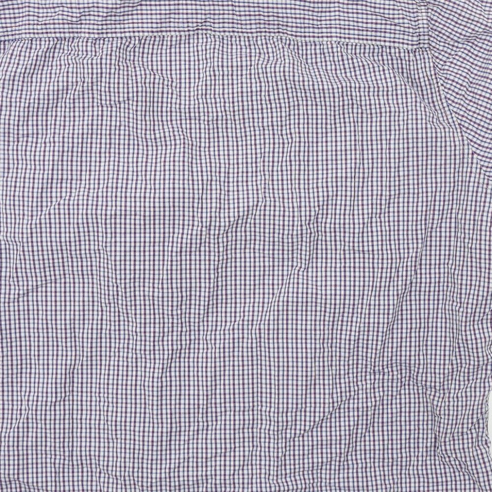 F&F Mens Blue Check Button-Up Size XL