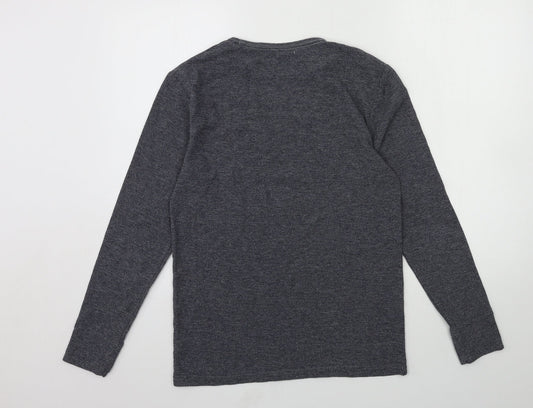 Primark Mens Grey Knit Pullover Jumper Size S