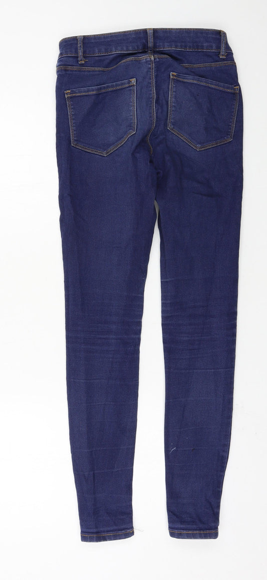 Denim & Co. Womens Blue Denim Skinny Jeans Size 6 L27 in