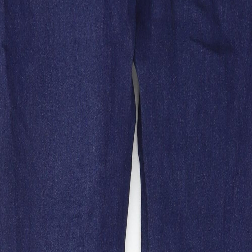 Brand and care label for Denim & Co. women’s blue denim skinny jeans, size UK 6, 27-inch leg