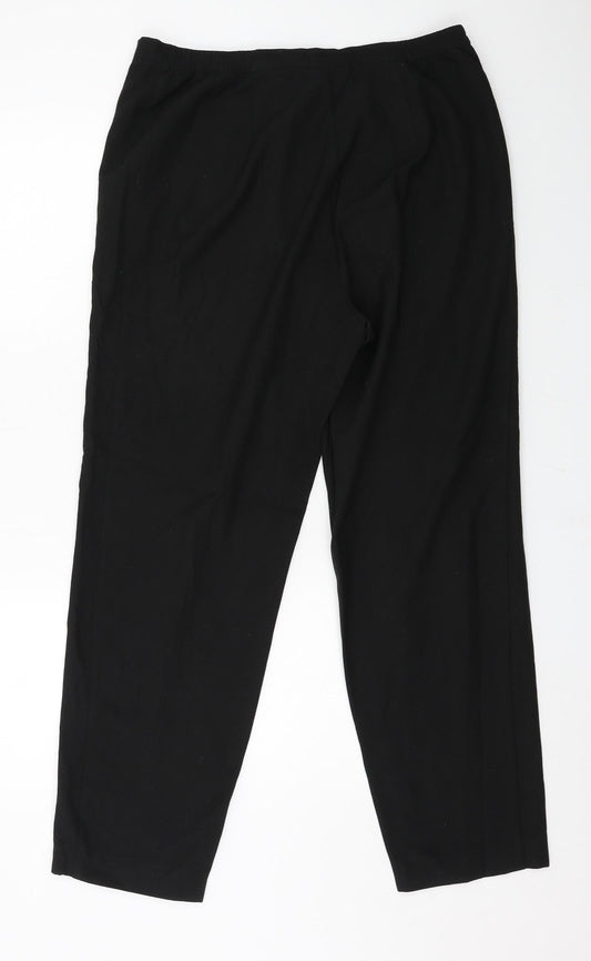 Womens UK Size 14 Debenhams Regular Fit Black Trousers