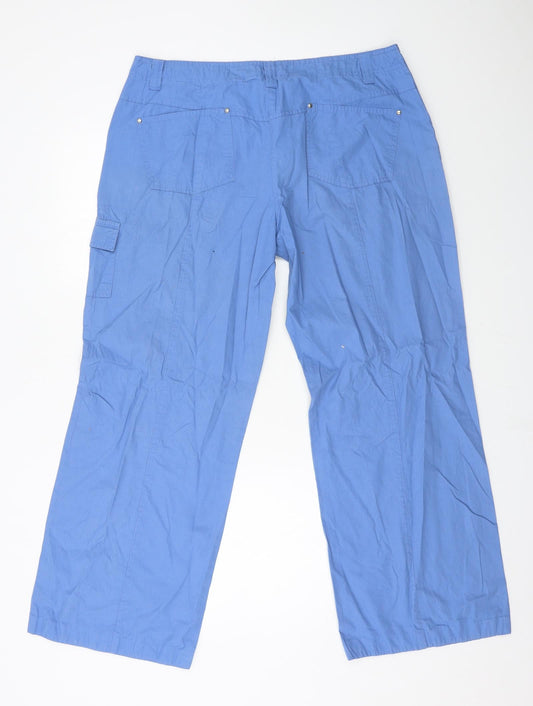 Papaya Womens Blue   Cargo Shorts Size 36 in