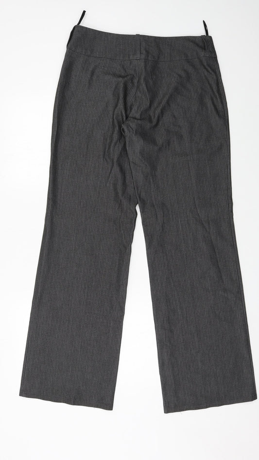 Womens UK Size 12 Preworn Regular Fit Green Trousers